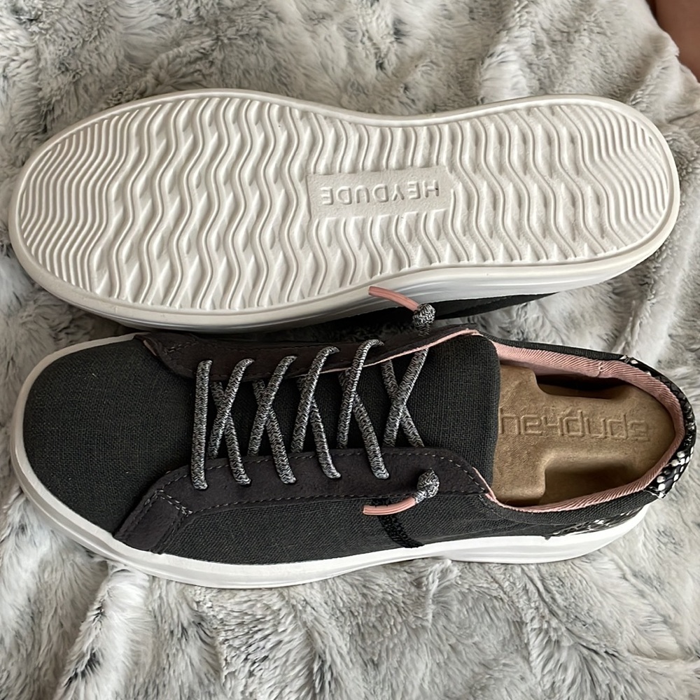 Hey dude dark grey shoes